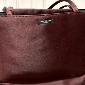 Classic Kate Spade Beautiful Burgundy Satin Bag